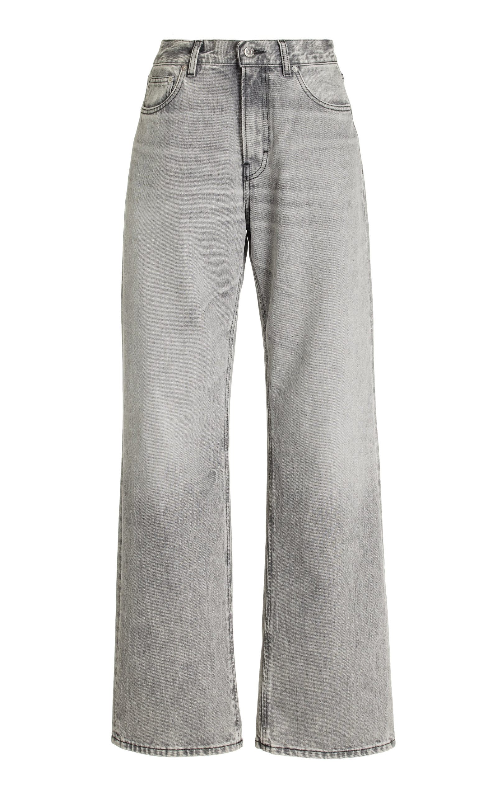 Shop Haikure Korea Rigid Jeans In Grey