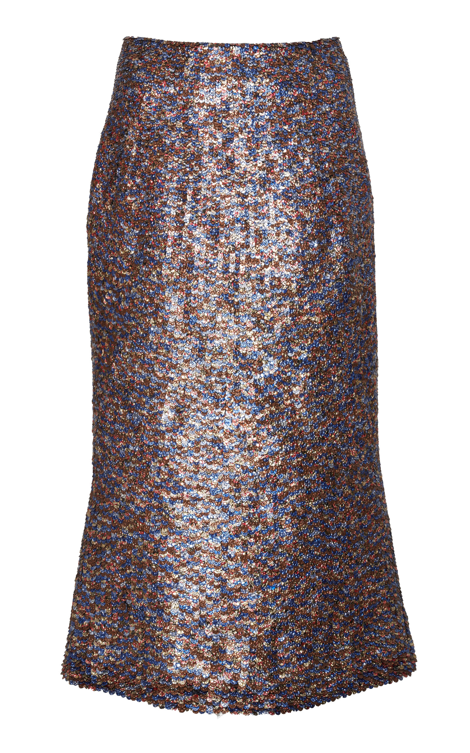 Shop Dries Van Noten Sibyl Sequined Wool-blend Midi Skirt In Multi