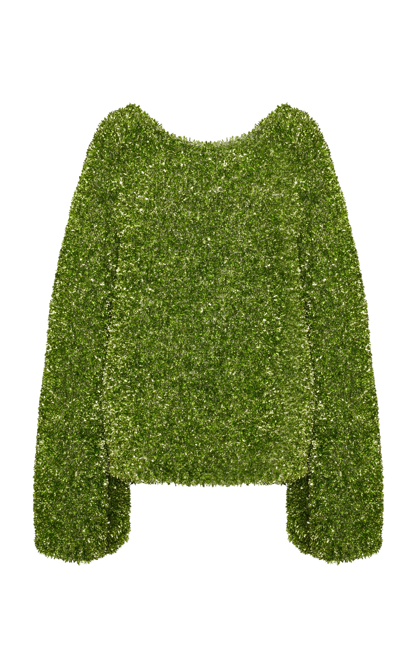 Shop Dries Van Noten Tess Metallic Wool-blend Sweater In Green