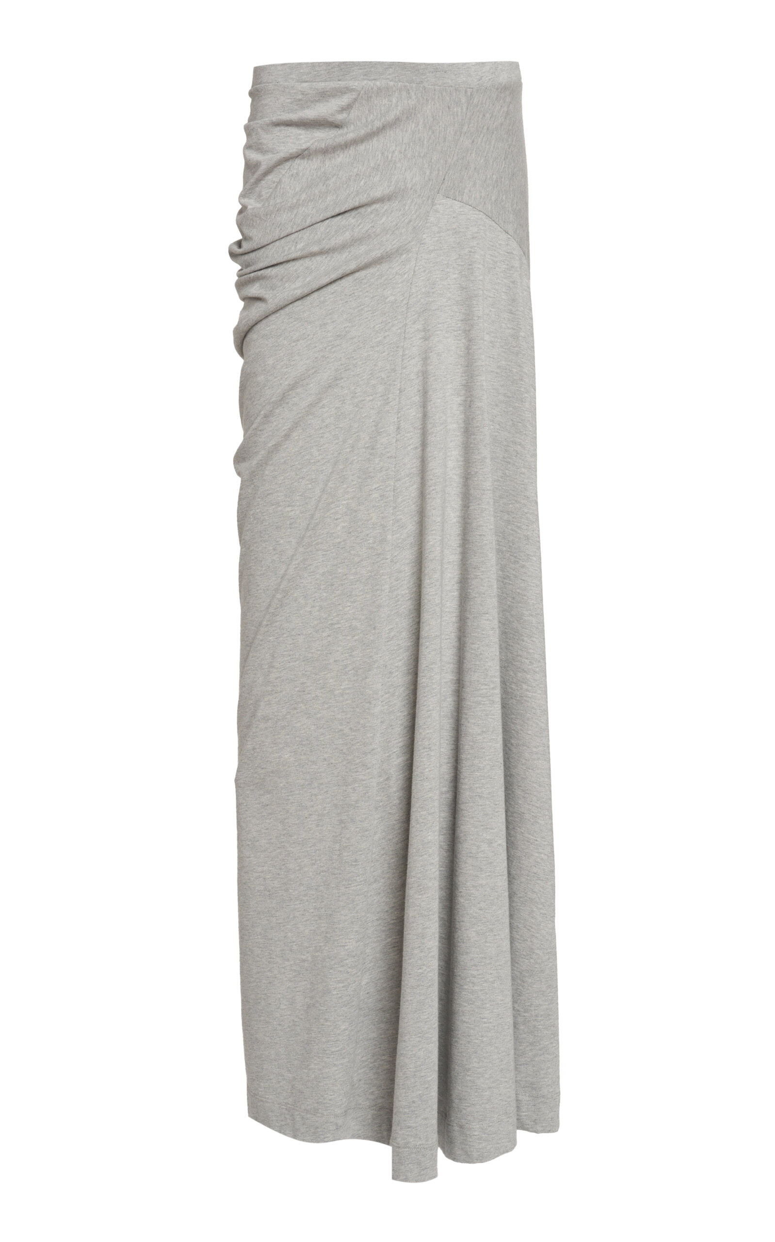 Herens Draped Cotton-Jersey Maxi Skirt