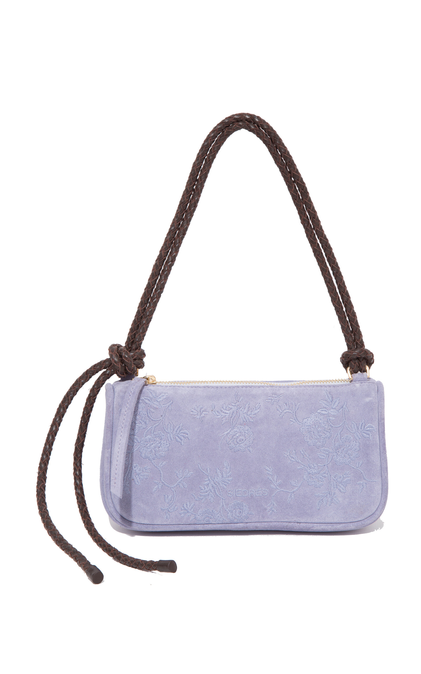 SIEDRÉS Cora Embroidered Suede Shoulder Bag