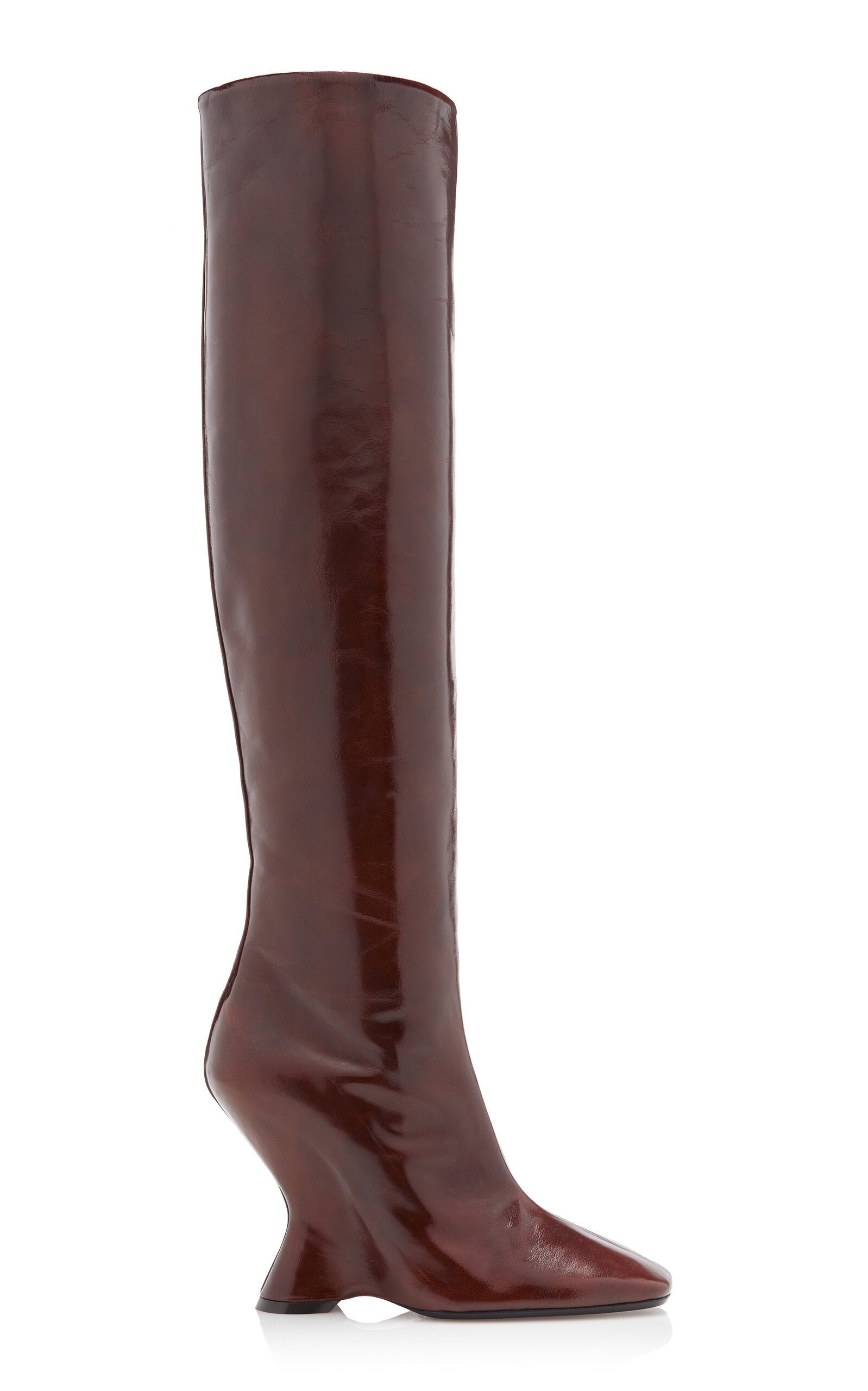 Glove Wedge Patent Leather Boots