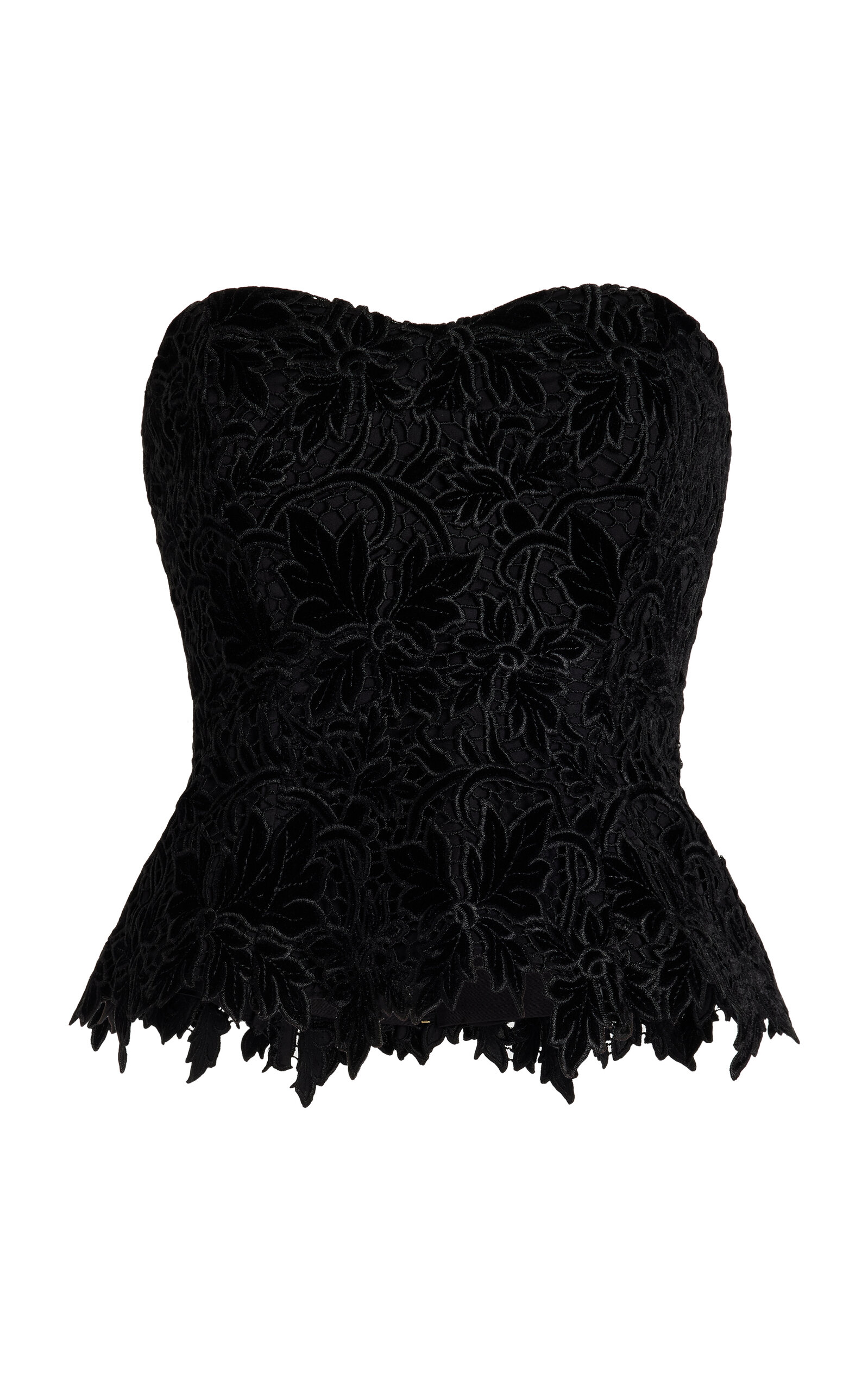 Martin Strapless Velvet Lace Top