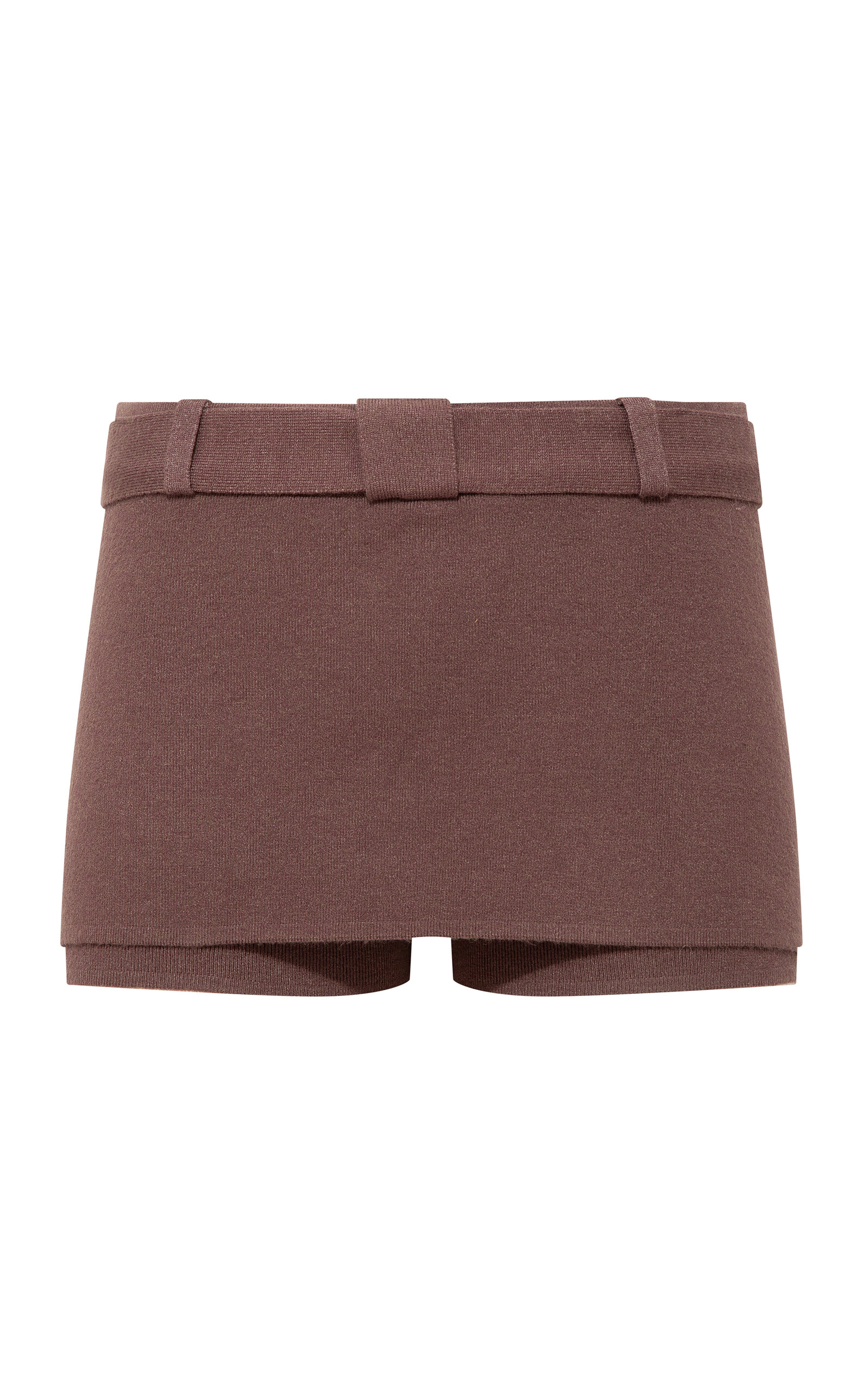 Shop Siedres Jasmy Belted Crepe Mini Skort In Brown