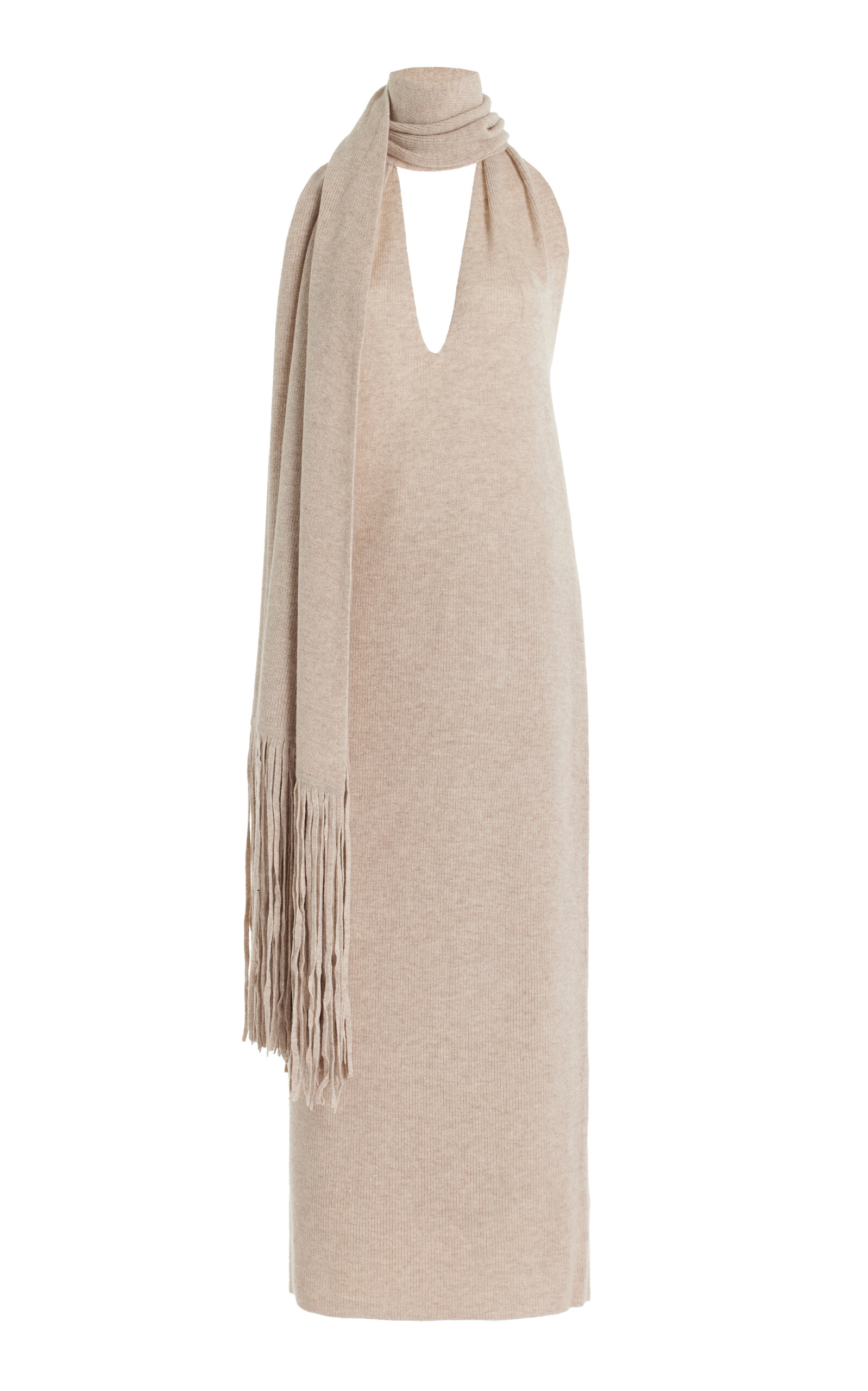 Jorden Scarf-Detailed Wool-Cashmere Midi Dress