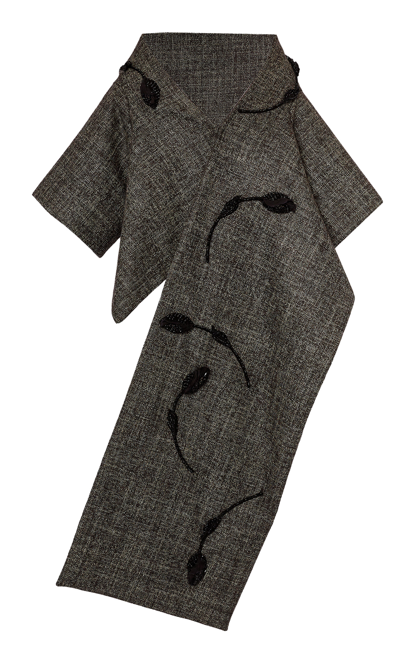 Shop Erdem Embellished Virgin-wool Coat In Grey