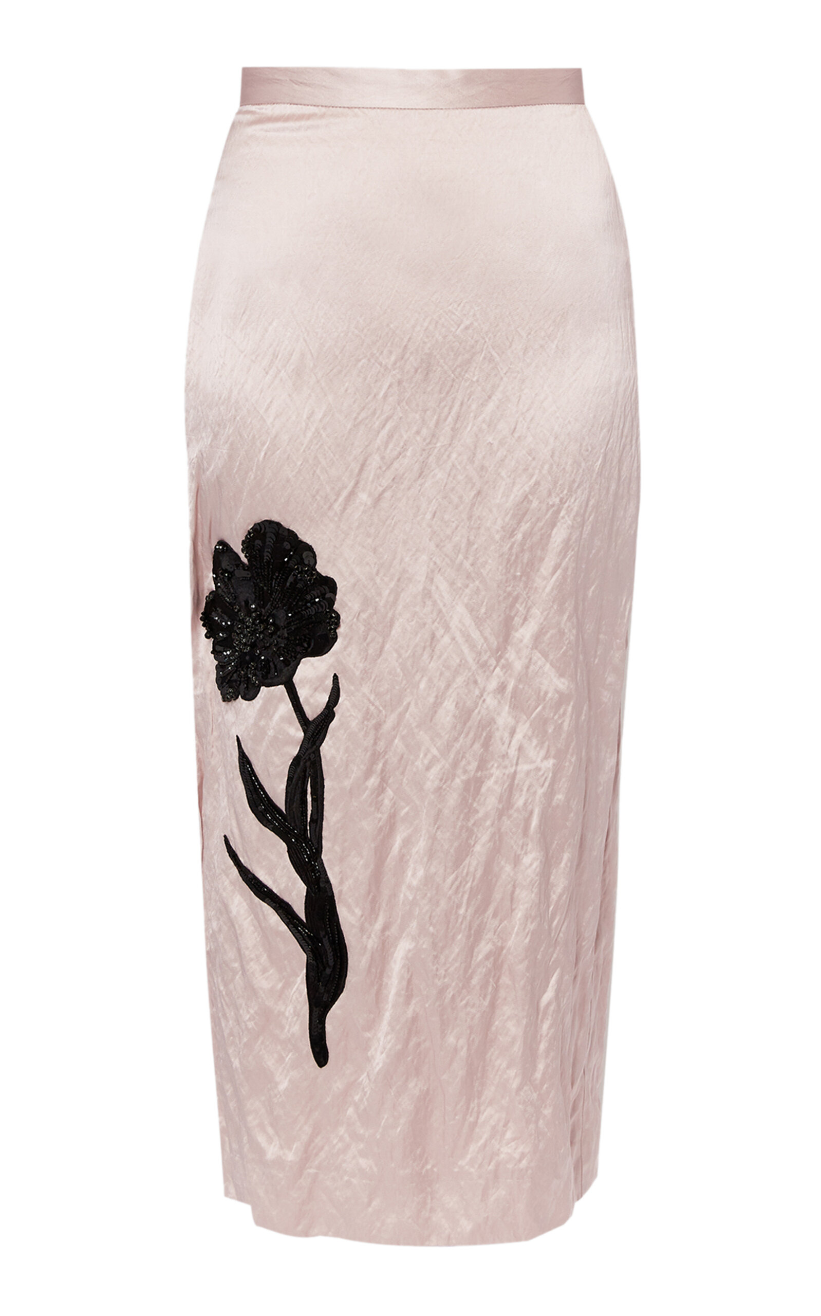 Shop Erdem Metallic Pencil Midi Skirt In Multi