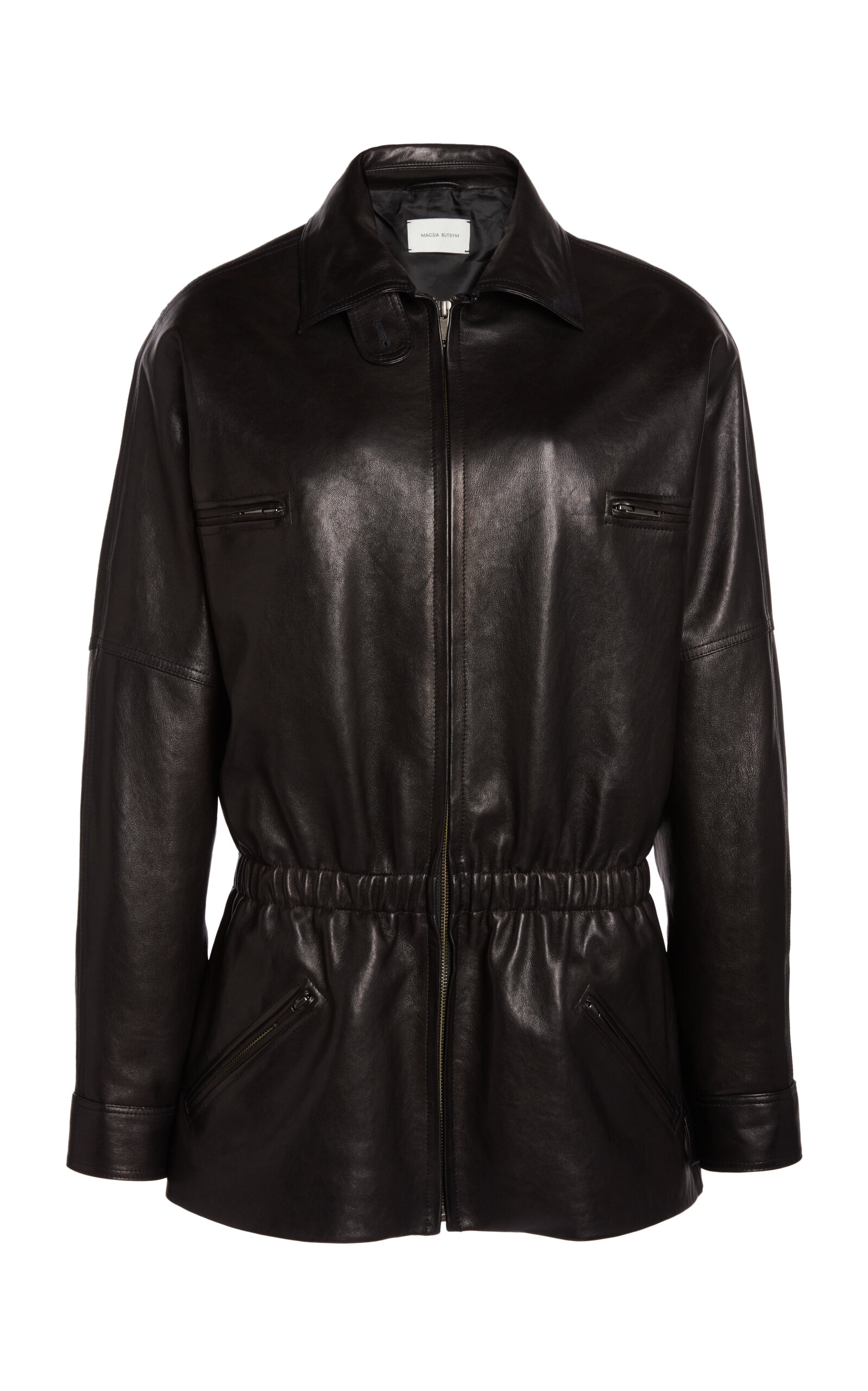 MAGDA BUTRYM CINCHED LEATHER JACKET