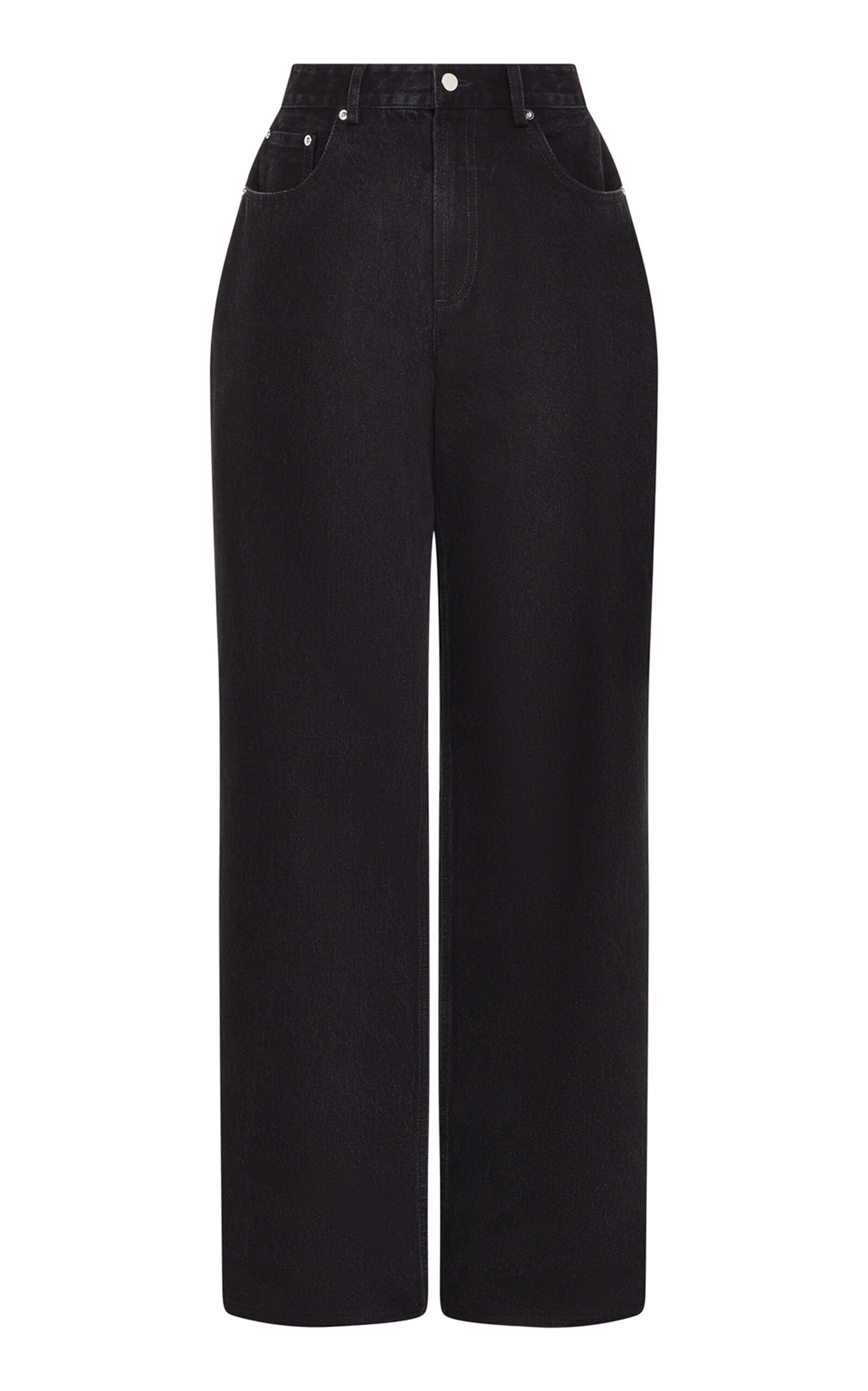 Paris Georgia Rigid Low-rise Baggy Jeans In Black